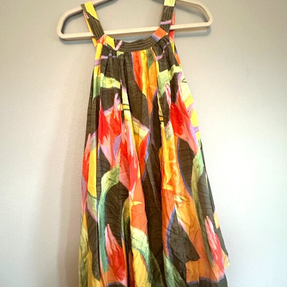 Farm Rio Yellow Garden Mini Dress Trapeze - Picture 5 of 9